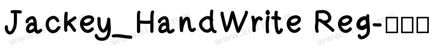 Jackey_HandWrite Reg字体转换
